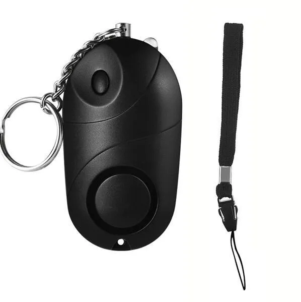 Personal alarm keychain with 130dB sound and LED flashlight in pink colour