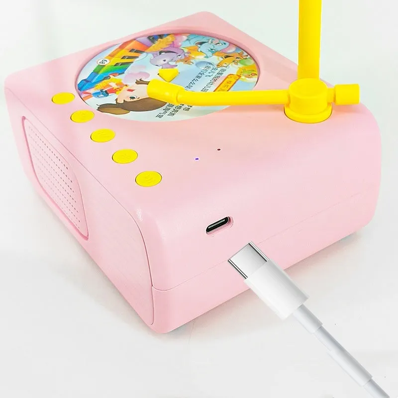 Children's early education storytelling machine in blue with TYPE-C charging port
