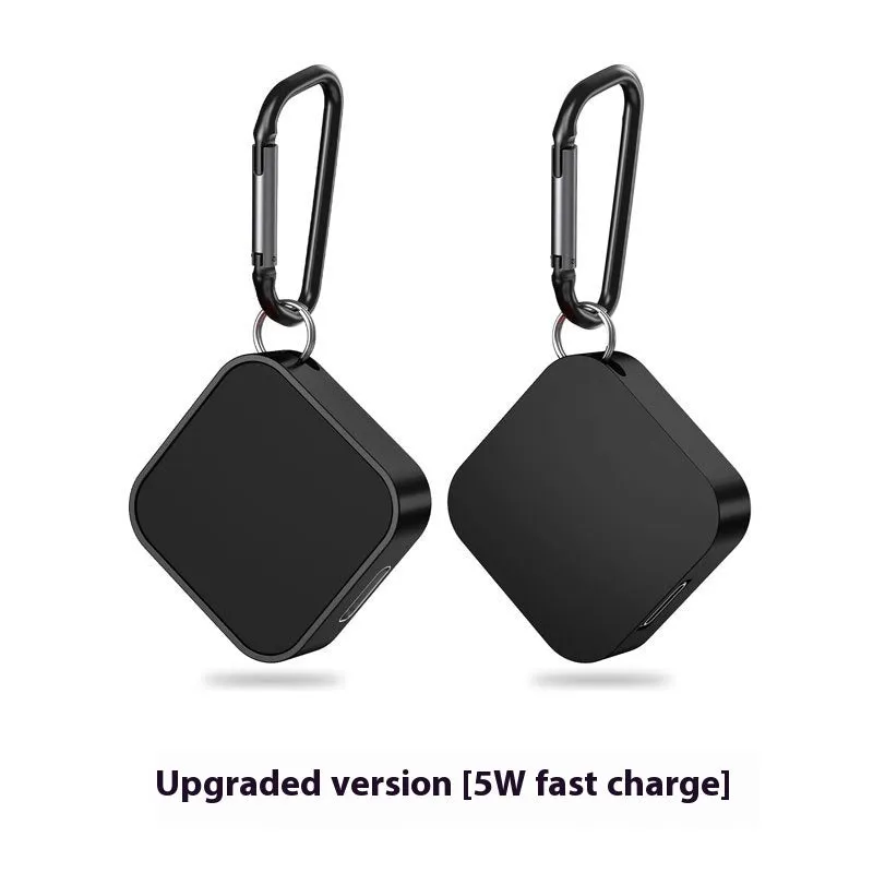 Magnetic wireless charger for watch mini in Black standard edition on a surface