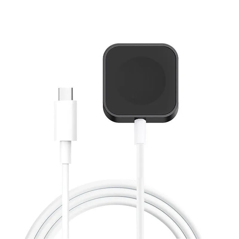 Magnetic wireless charger for watch mini in Black standard edition on a surface