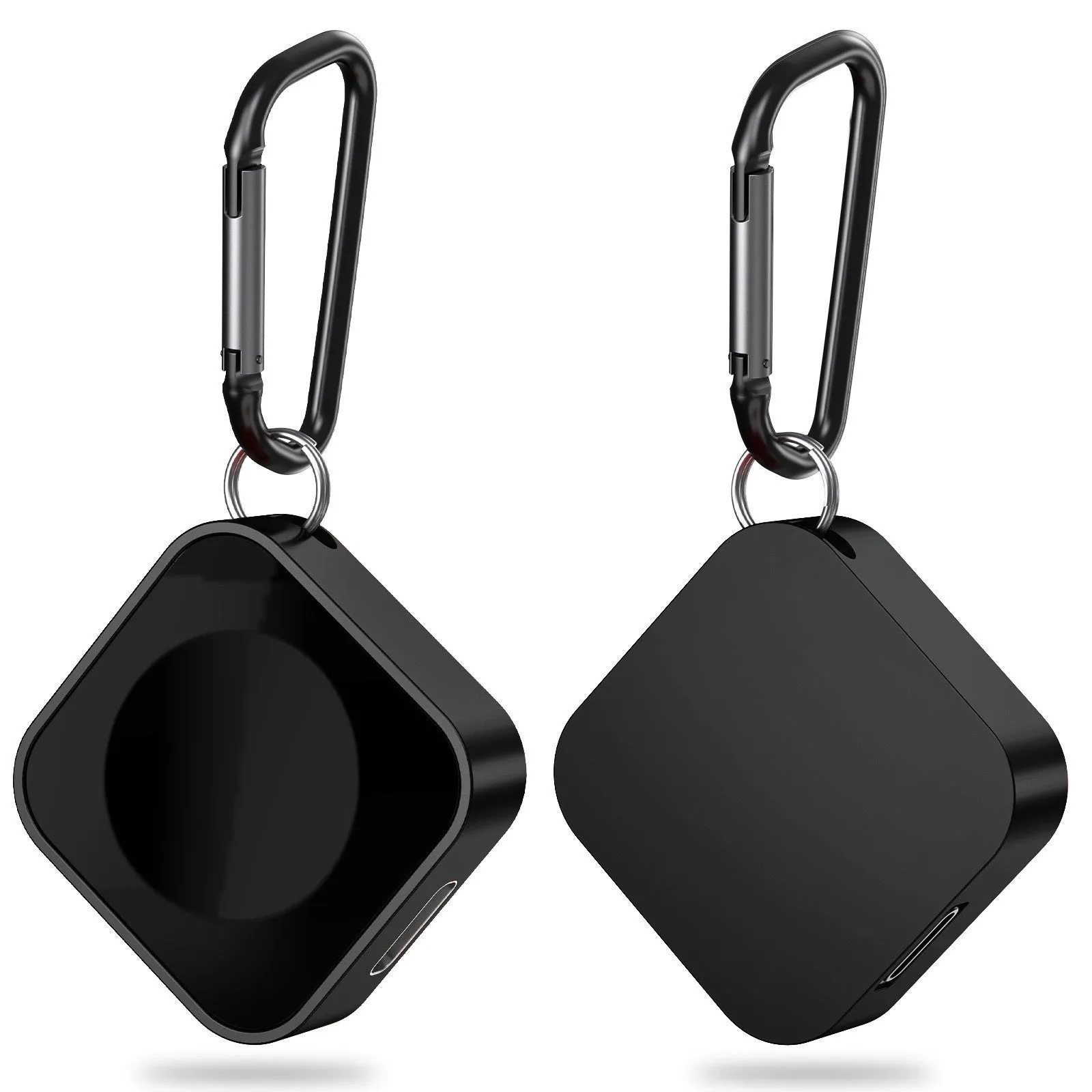 Magnetic wireless charger for watch mini in Black standard edition on a surface