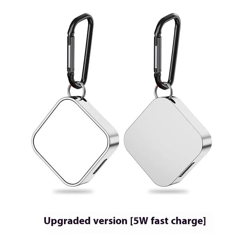 Magnetic wireless charger for watch mini in Black standard edition on a surface