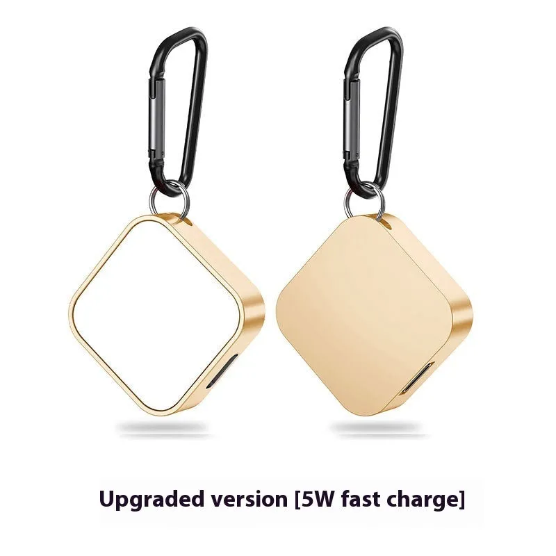 Magnetic wireless charger for watch mini in Black standard edition on a surface