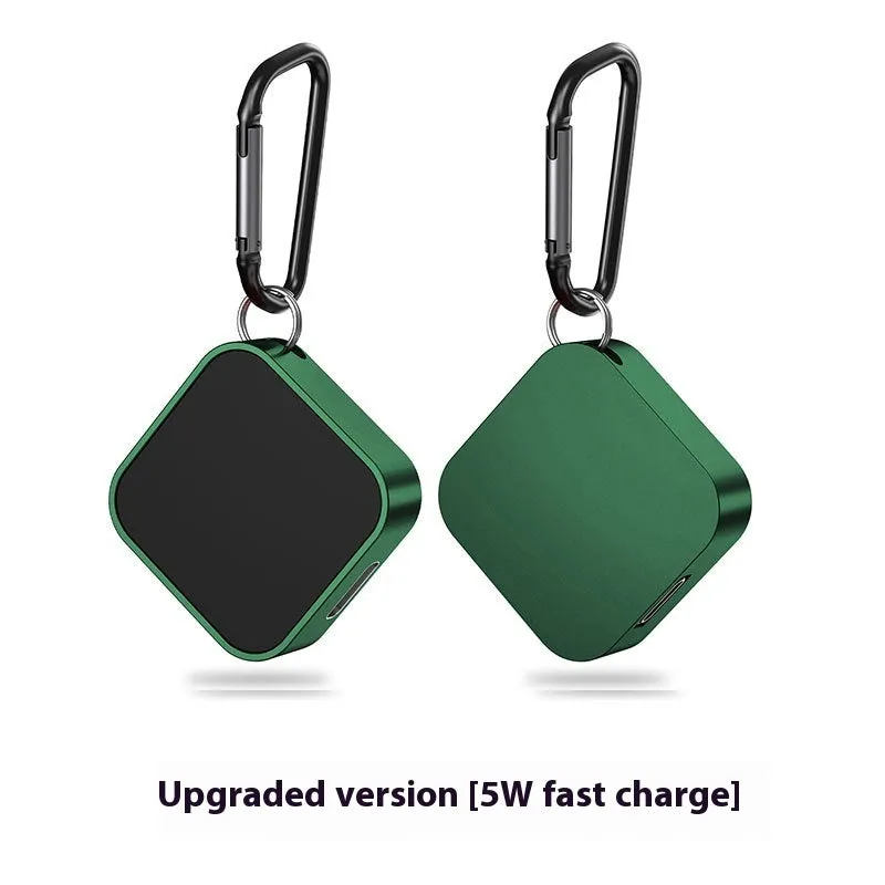 Magnetic wireless charger for watch mini in Black standard edition on a surface