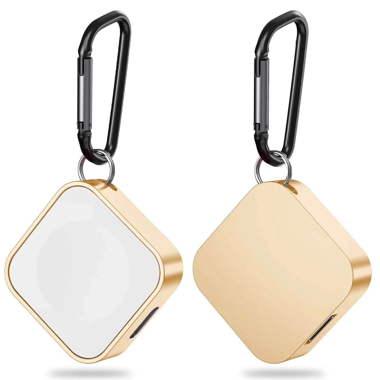Magnetic wireless charger for watch mini in Black standard edition on a surface