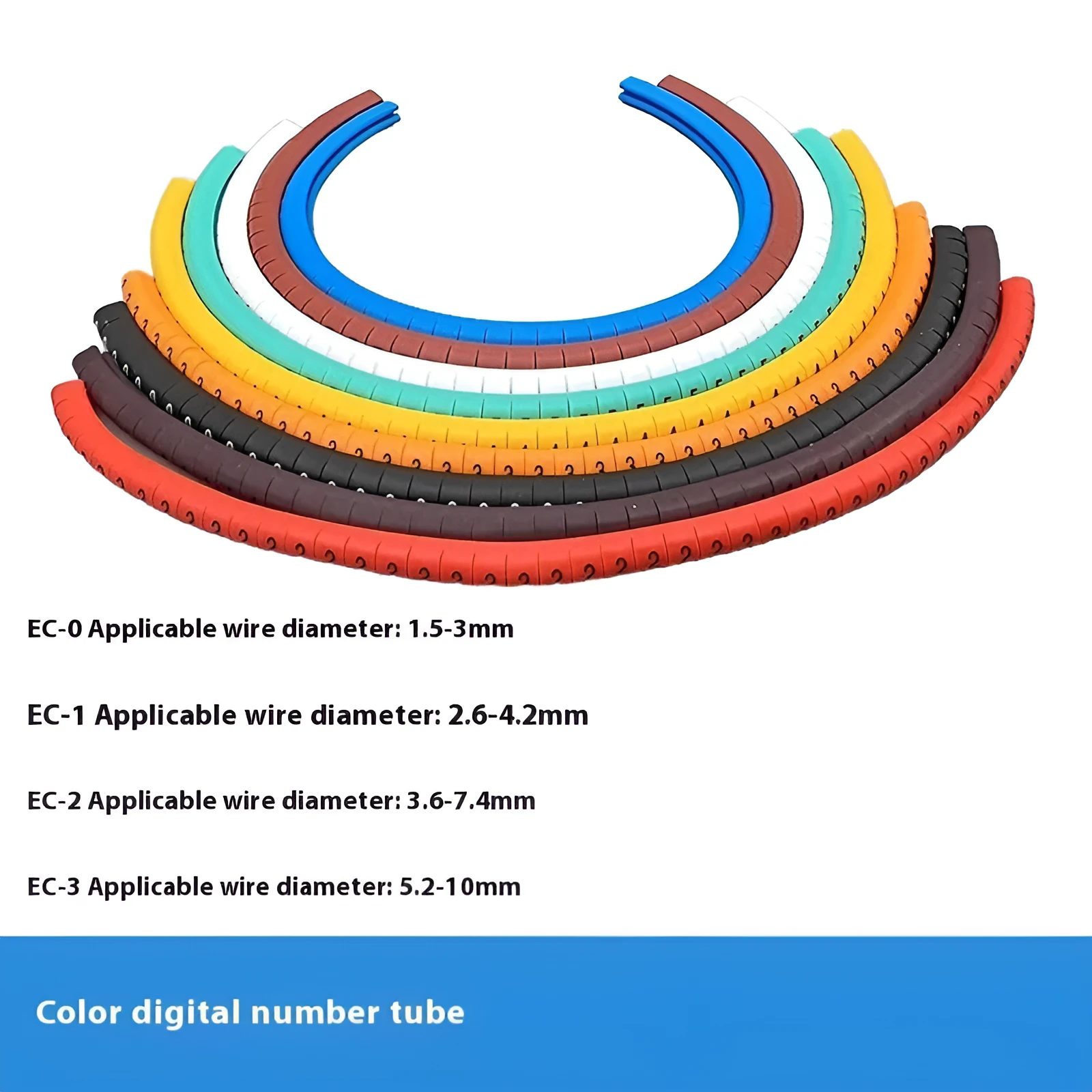 Digital cable marking tube PVC label shell with 4mm inner diameter and 10mm wall thickness