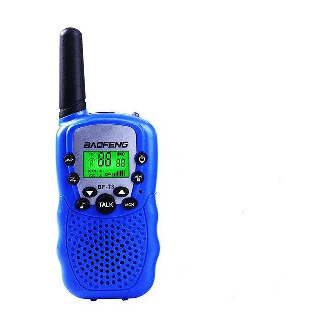 Children's walkie talkie set with 22 channels in blue colour for outdoor communication