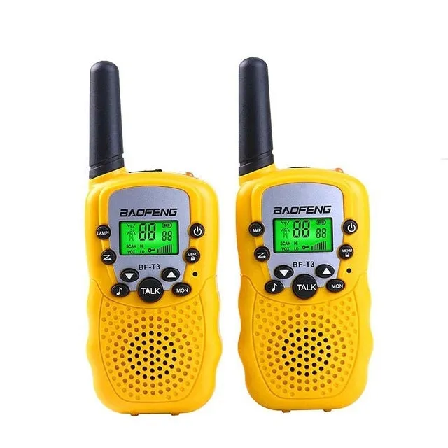 Children's walkie talkie set with 22 channels in blue colour for outdoor communication