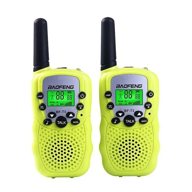 Children's walkie talkie set with 22 channels in blue colour for outdoor communication