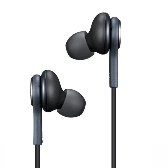 In-ear earphone for S8 S10 Note10 with 3.5mm jack and talk button in black colour