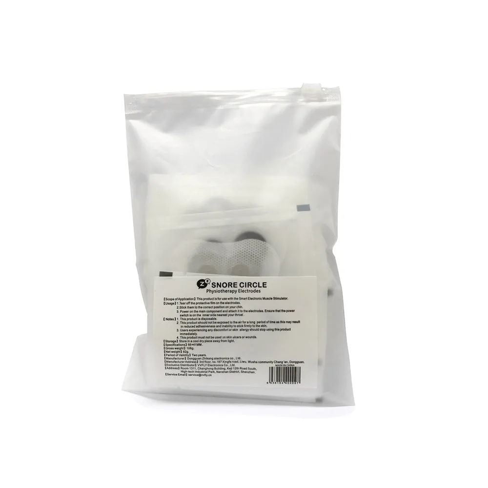 Smart anti-snoring device with electronic muscle stimulator and twenty conductive strips
