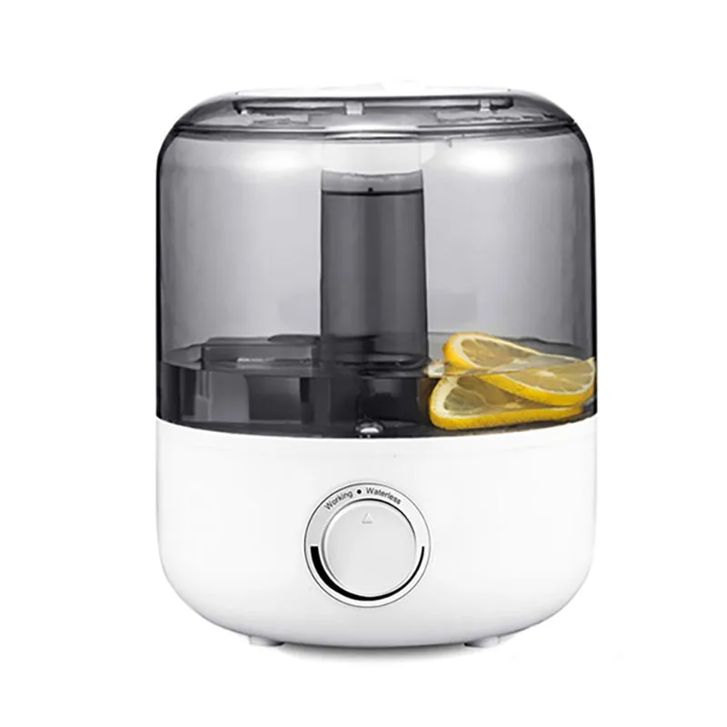White or black ultrasonic humidifier with 3L tank and mechanical controls