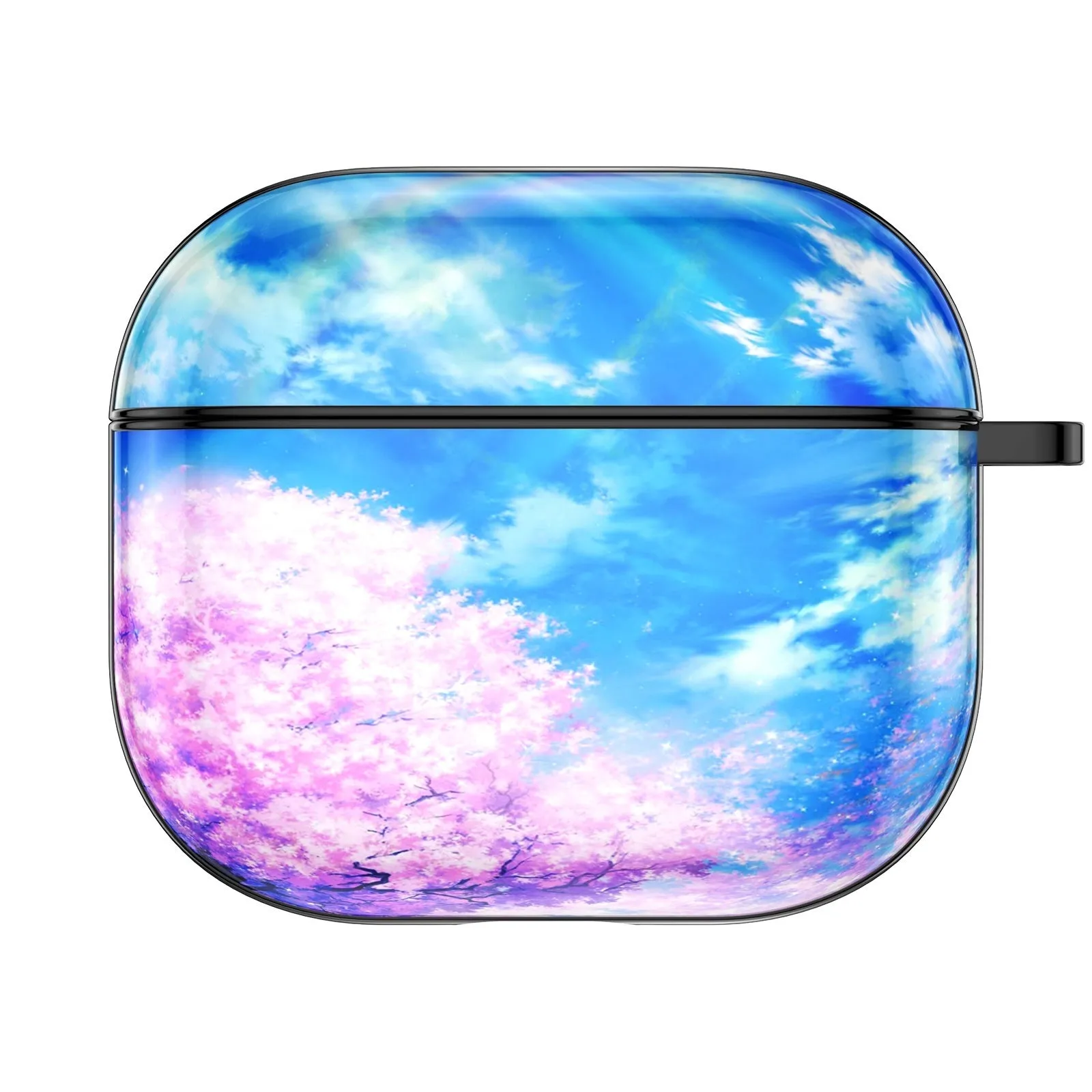 Personalised custom HD photo anime headphone case for Apple AirPods with TPU soft shell and black edge finish