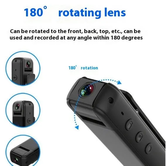 Plastic riding sports panoramic recorder back splint law enforcement camera 100x26x25mm