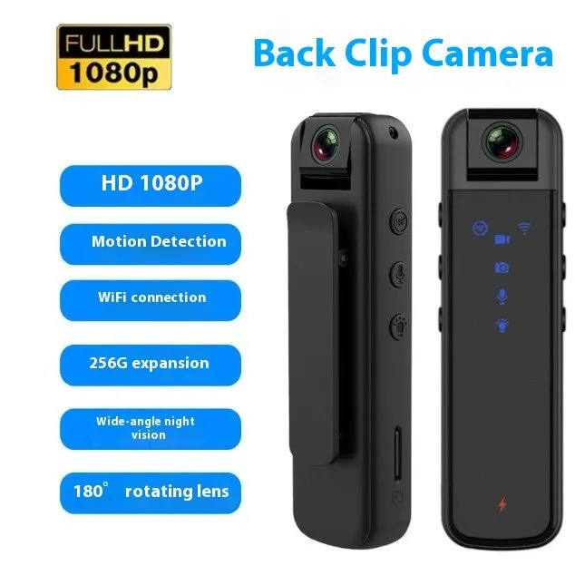 Plastic riding sports panoramic recorder back splint law enforcement camera 100x26x25mm