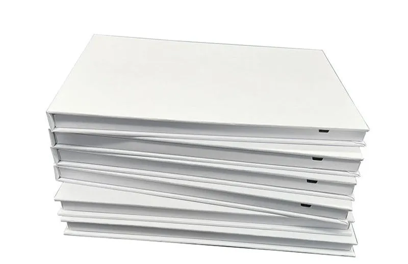 Japanese style blank white hardcover greeting card video book with coated paper and four-colour printing
