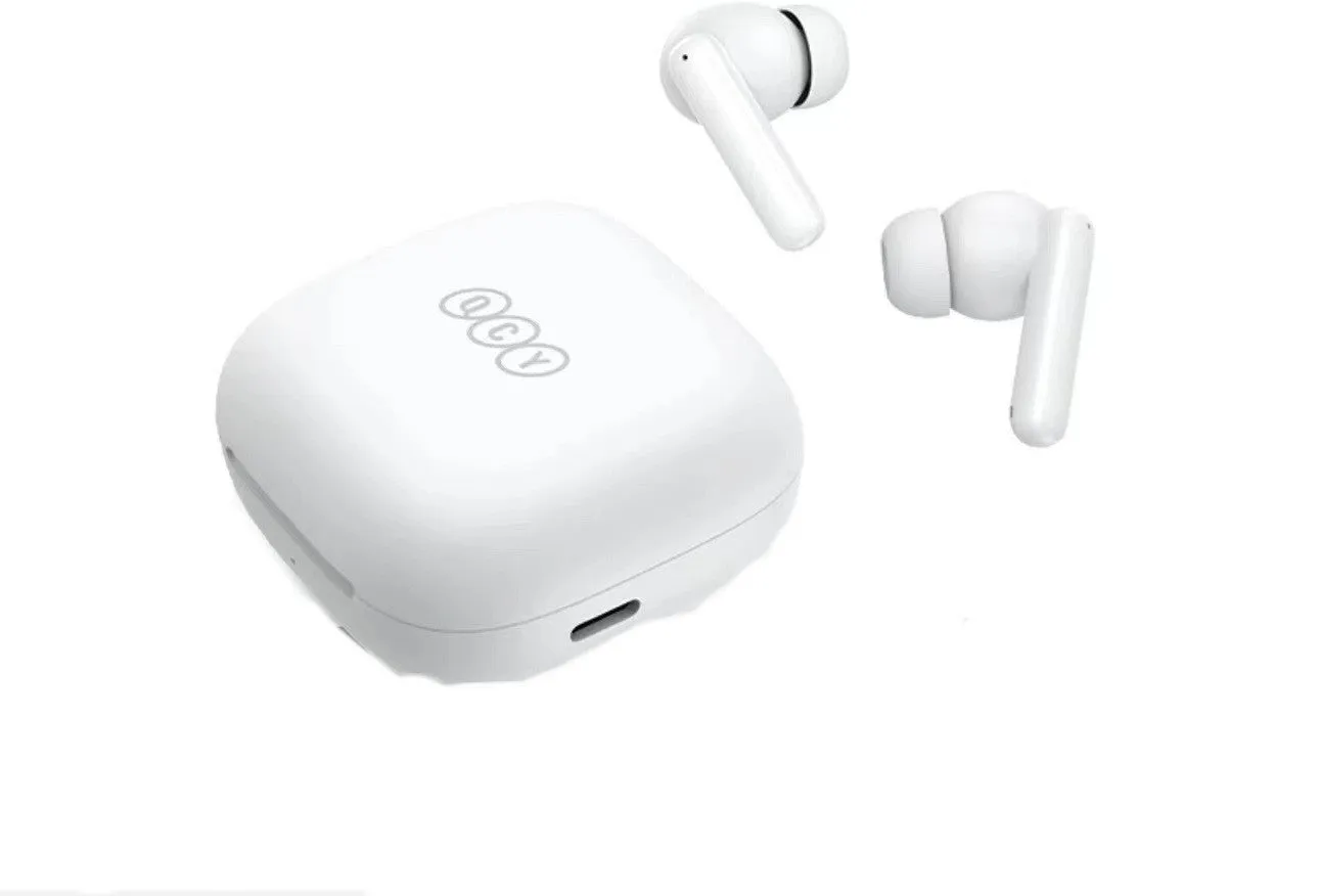 Fashion active noise-reduction Bluetooth earbuds with charging case in black, IPX5 waterproof