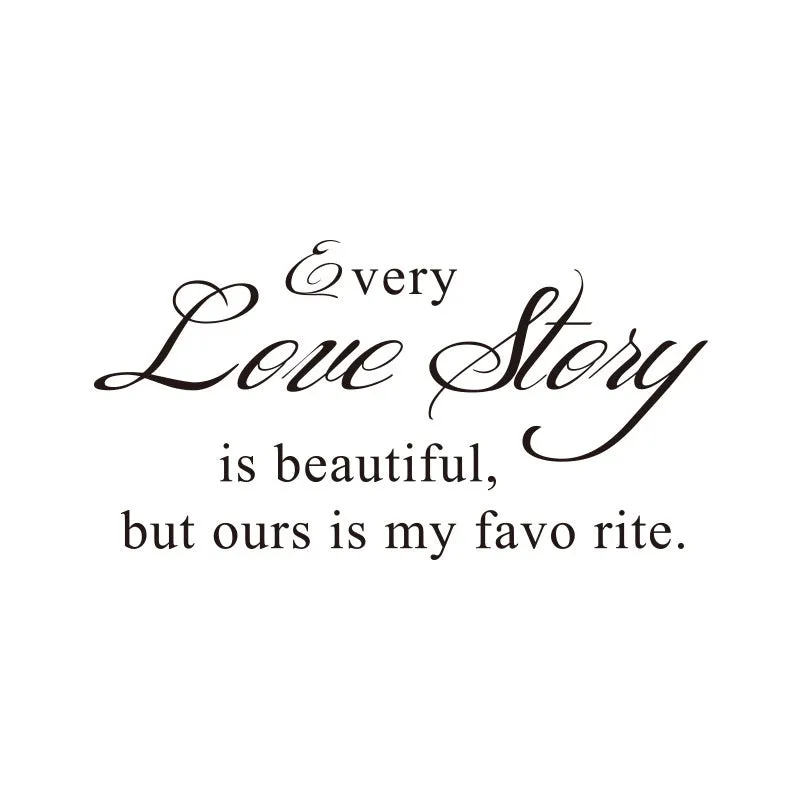 Black PVC printed wall sticker with English poetry and proverbs, 57x33cm plane decal for smooth walls