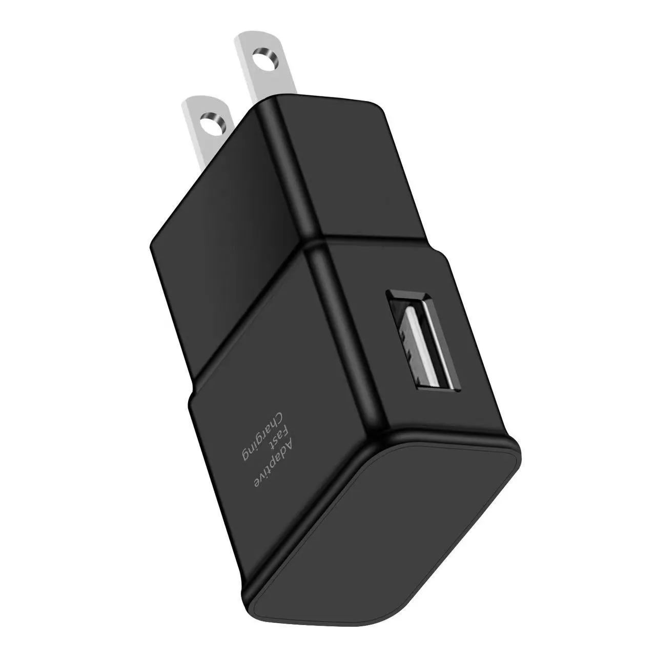 White British Standard 9V 2A fast charger plug with USB port on white background
