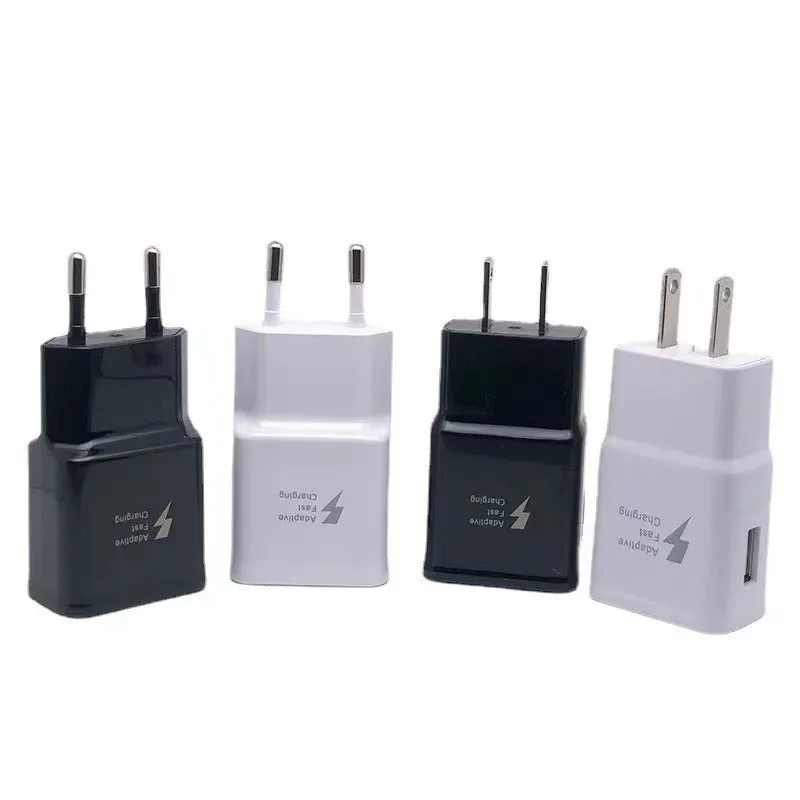 White British Standard 9V 2A fast charger plug with USB port on white background