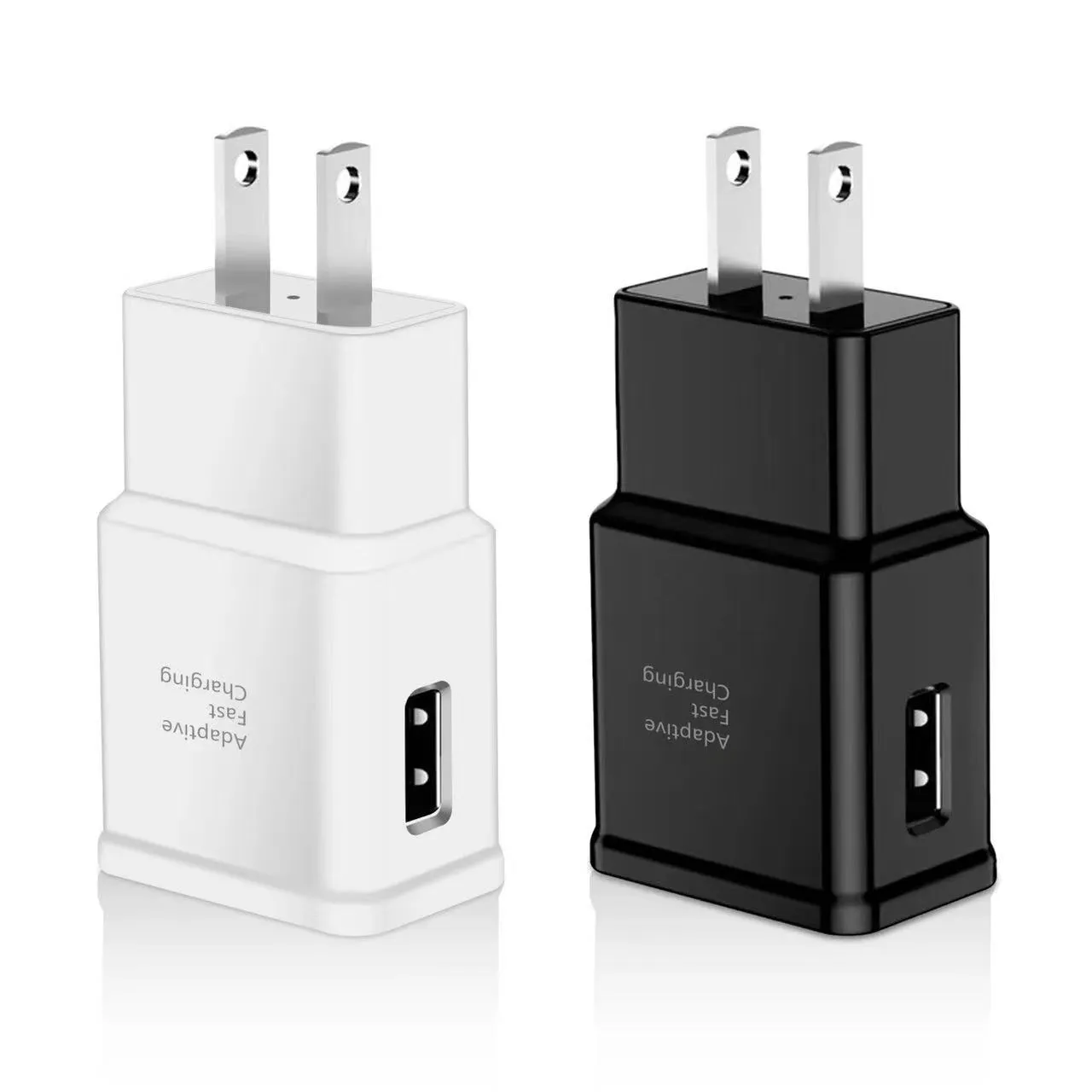 White British Standard 9V 2A fast charger plug with USB port on white background