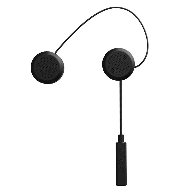 Black motorcycle helmet Bluetooth headset with large volume stereo and waterproof design