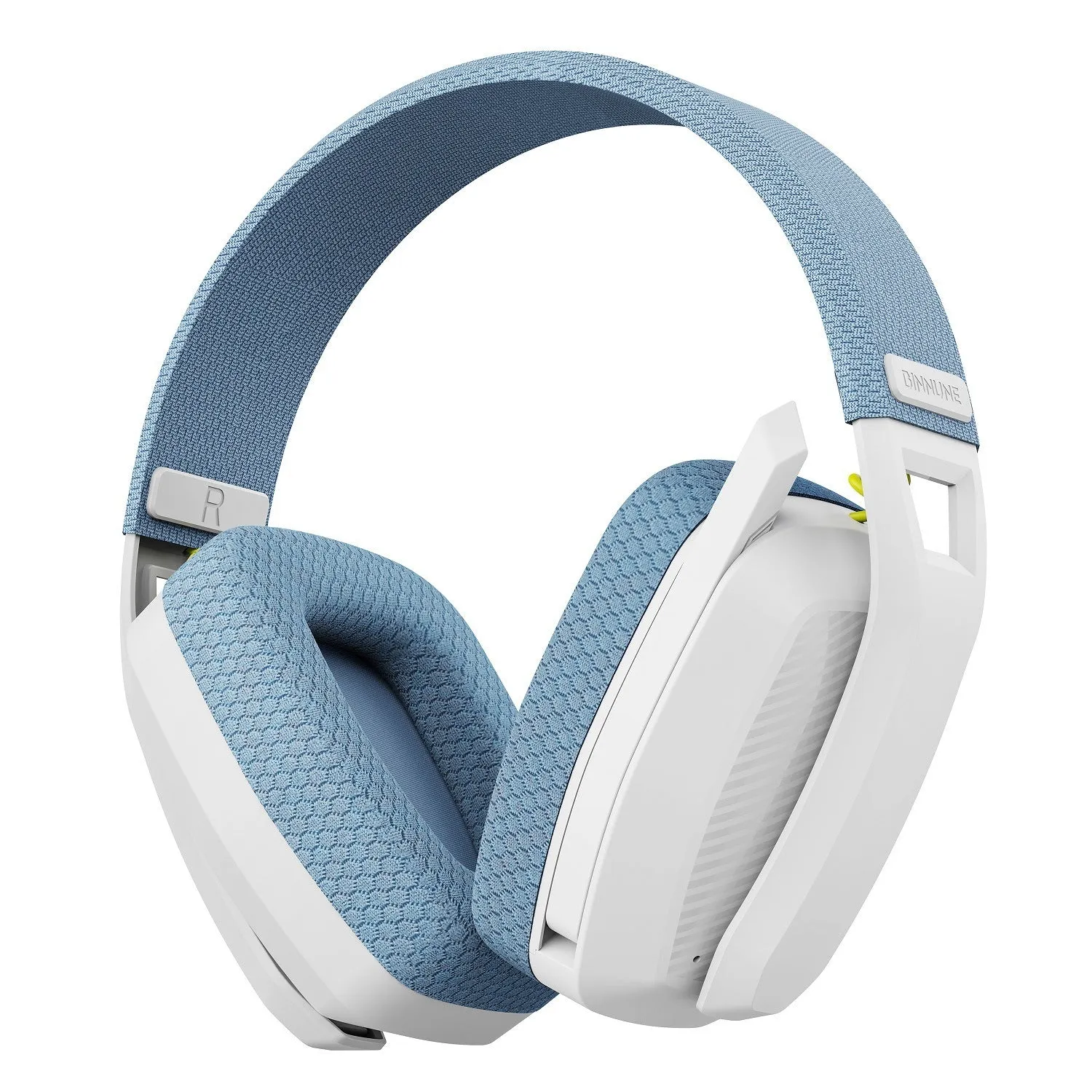 Bluetooth 5.3 2.4G dual-mode lightweight headset with mesh earmuffs and built-in microphone in BW06 Black