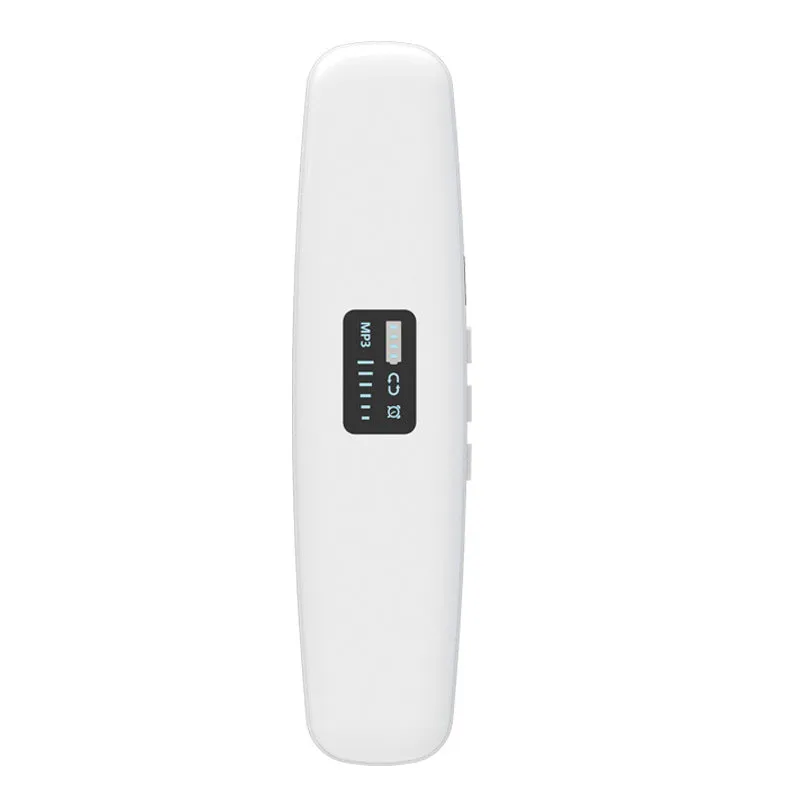 Bone conduction wireless Bluetooth music box in black with USB recharge port and timing control buttons