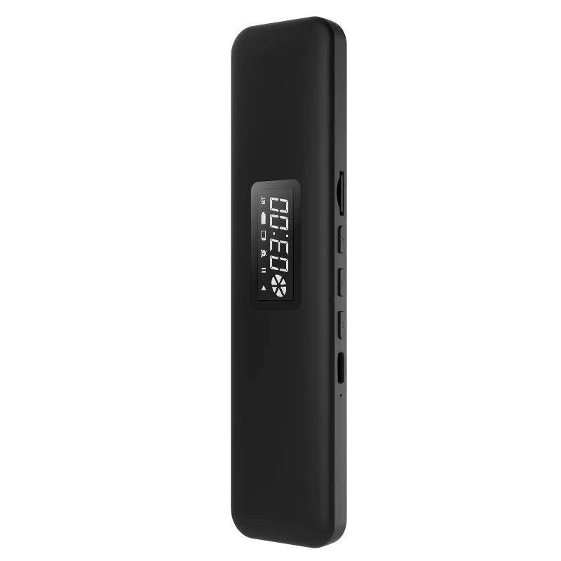 Bone conduction wireless Bluetooth music box in black with USB recharge port and timing control buttons