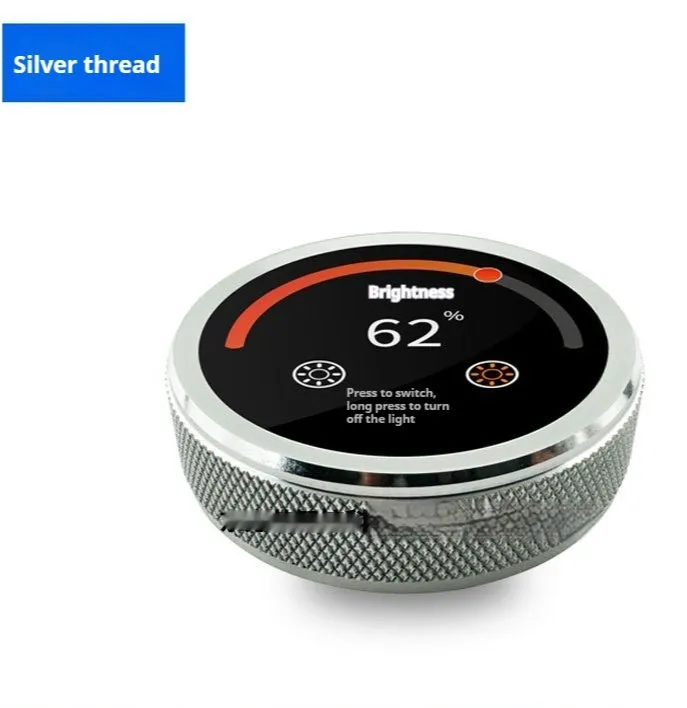 Round aluminium alloy knob LCD touch screen for appliance central control audio display 1.6 inch