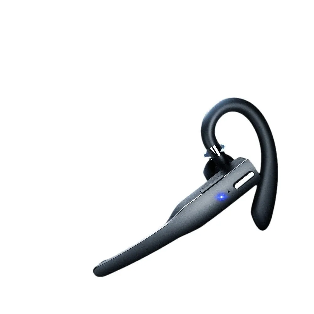 Business single-ear Bluetooth headset with ear-mounted design, ABS material, and noise reduction