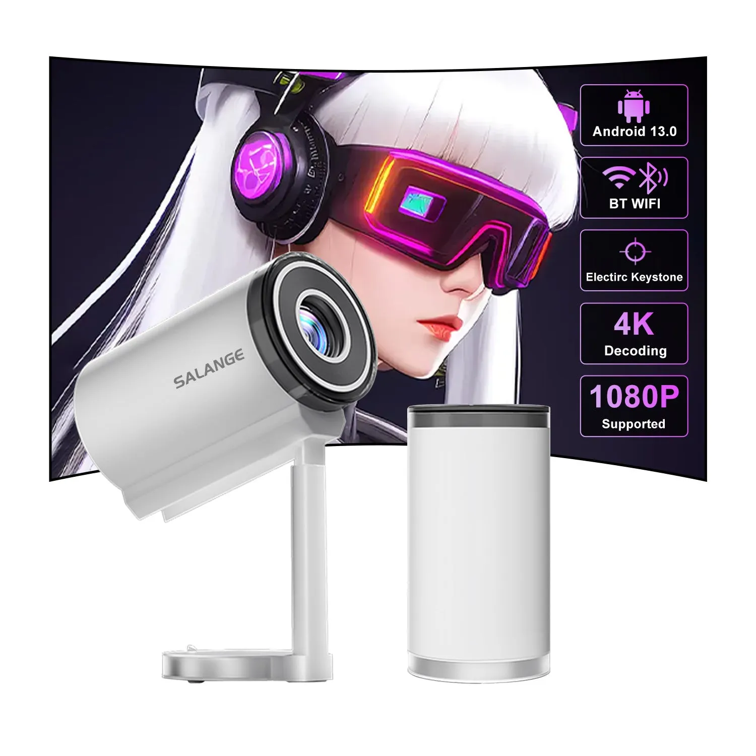 Smart X5G projector in Champagne Gold with hidden PTZ bracket and ceiling mount