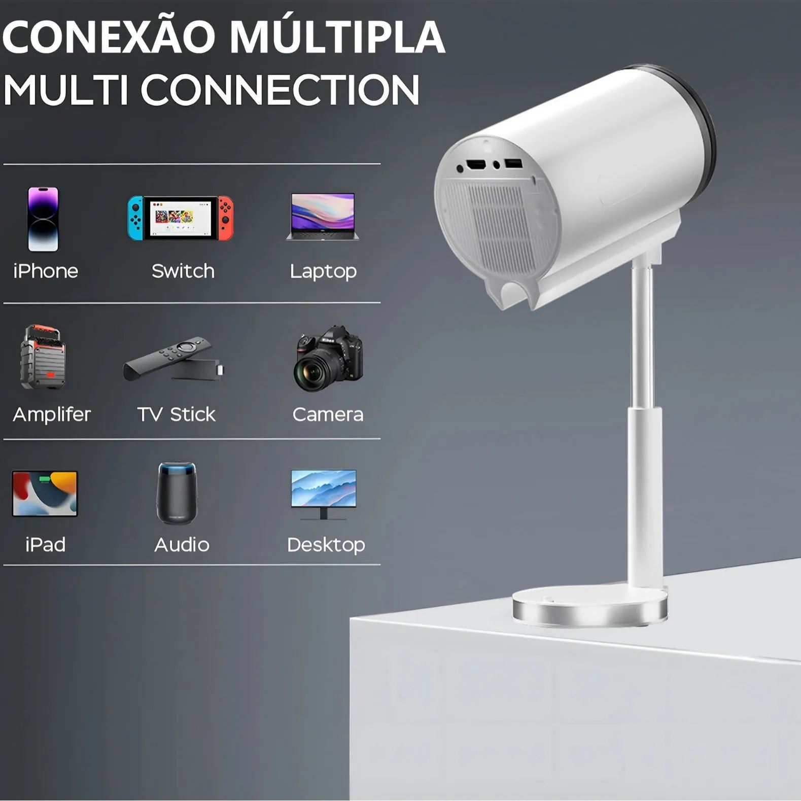 Smart X5G projector in Champagne Gold with hidden PTZ bracket and ceiling mount