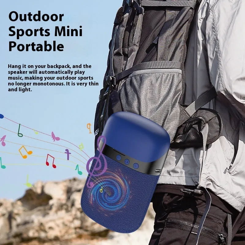 Black Bluetooth headset Bluetooth speaker two-in-one in-ear wireless device with USB charging cable