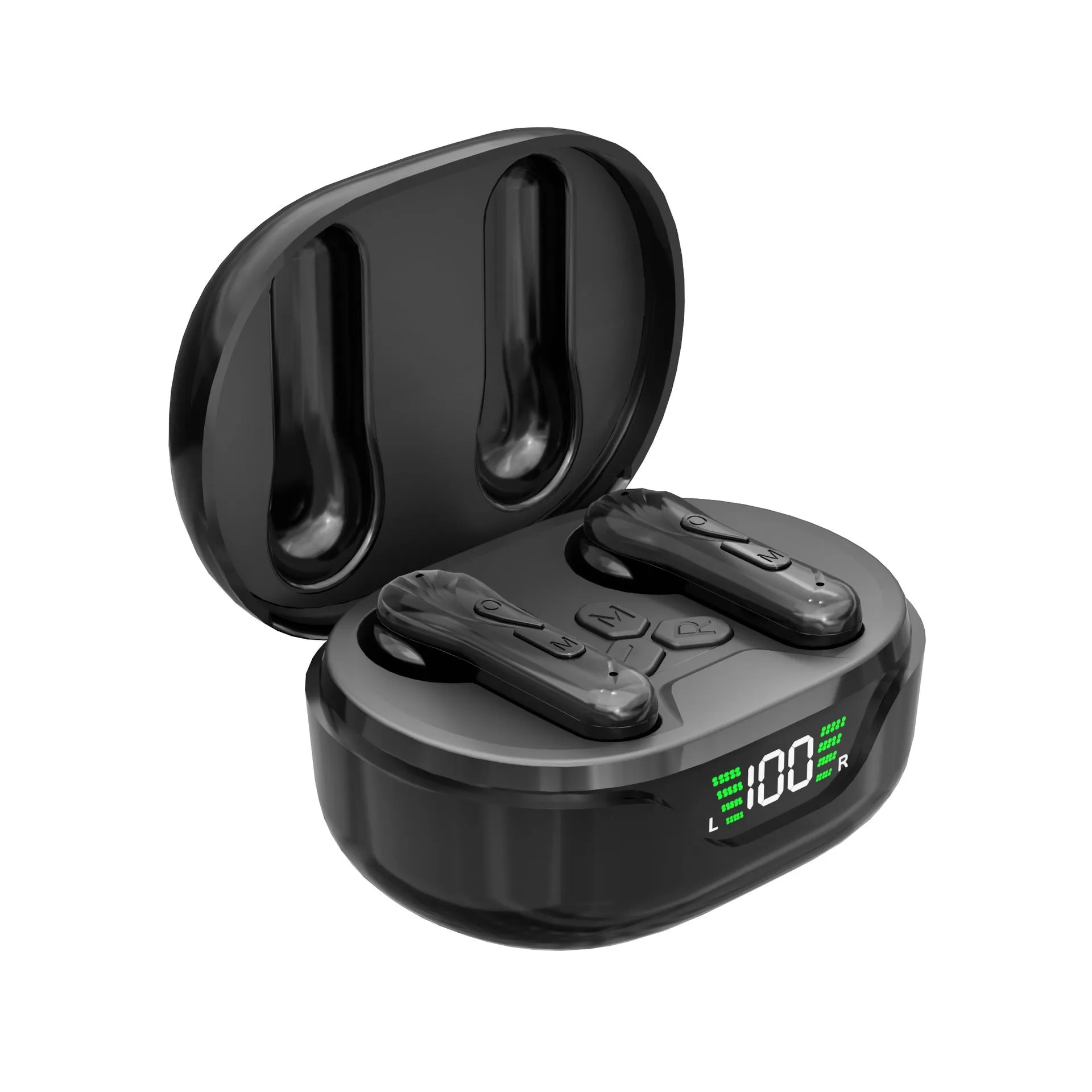 Gu Mi black rechargeable hearing aid sound amplifier for elderly with Type-C port