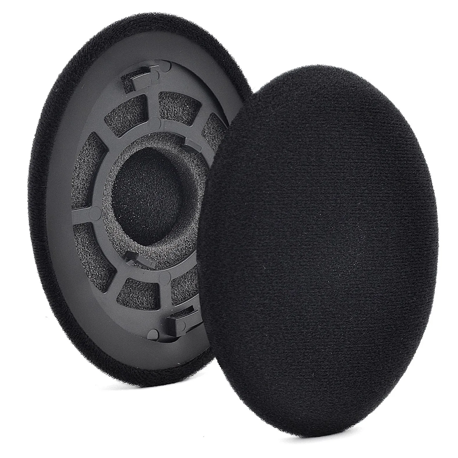 Replacement ear cushion for Sennheiser RS120 headphones, snap-on sponge tip in velvet or protein skin finish