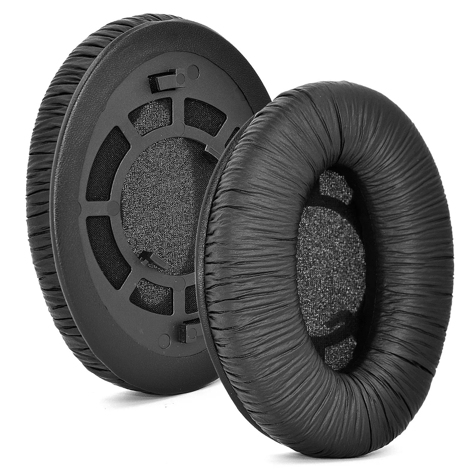 Replacement ear cushion for Sennheiser RS120 headphones, snap-on sponge tip in velvet or protein skin finish