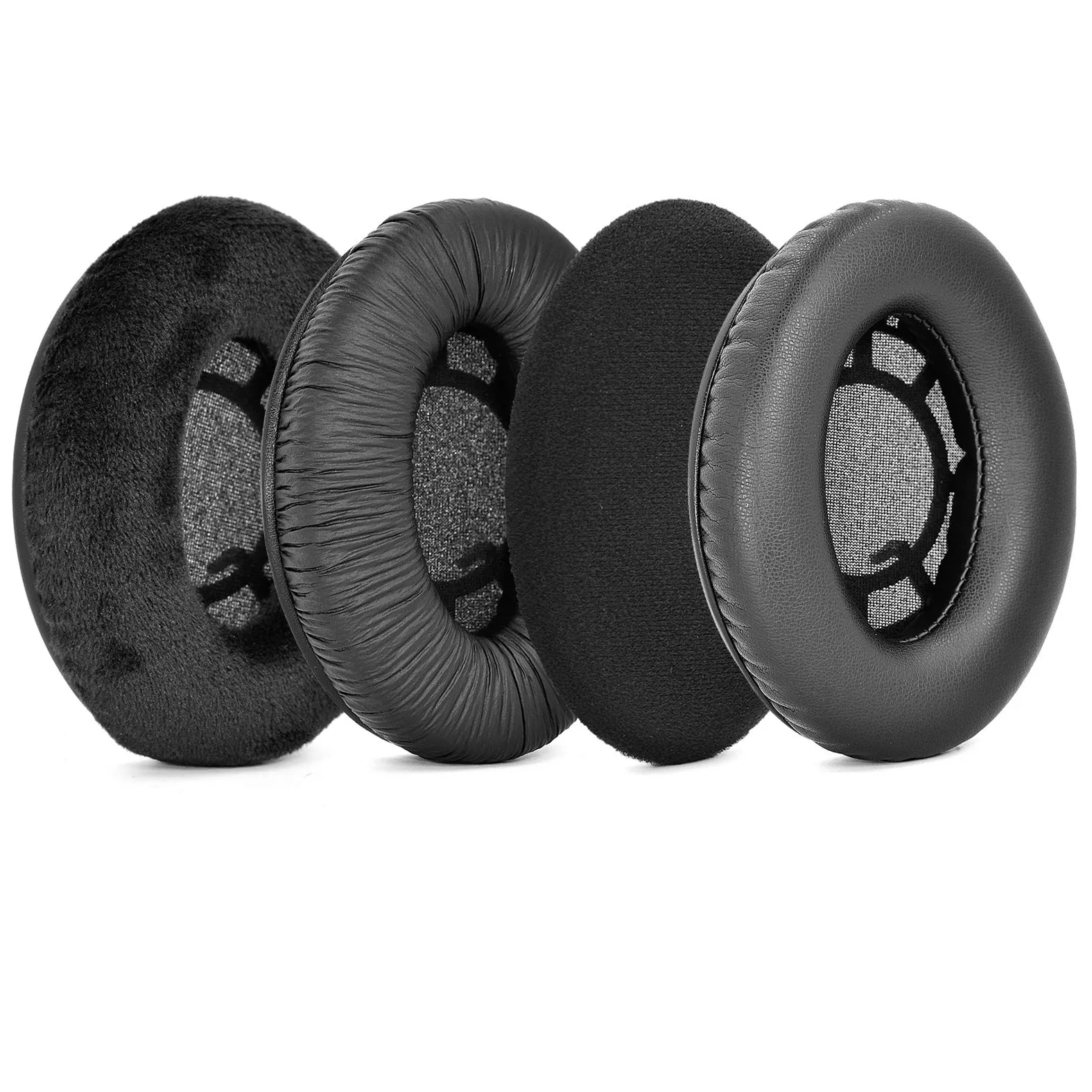 Replacement ear cushion for Sennheiser RS120 headphones, snap-on sponge tip in velvet or protein skin finish