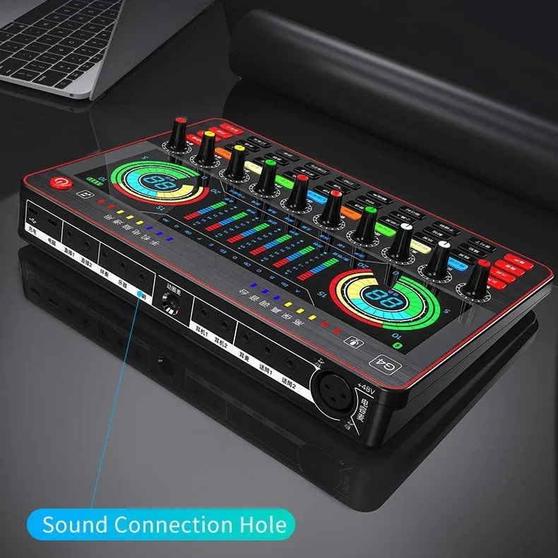 G4 professional live sound card and condenser microphone set with LCD display and remote control.