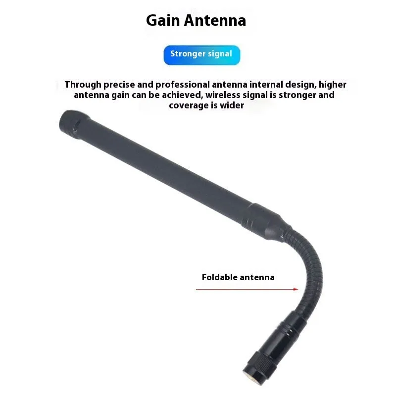 High gain gooseneck antenna 8DBI 600-6000MHz omnidirectional fibreglass epoxy SMA interface
