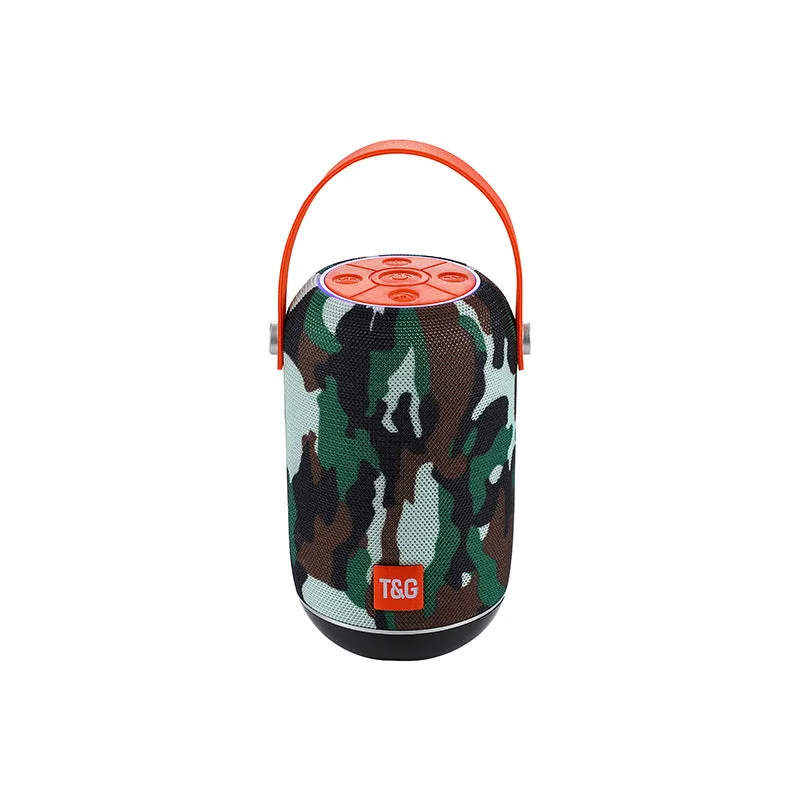 TG107 fabric wireless Bluetooth portable speaker in blue with compact rectangular design