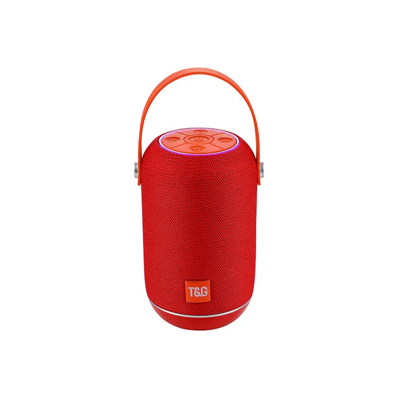 TG107 fabric wireless Bluetooth portable speaker in blue with compact rectangular design