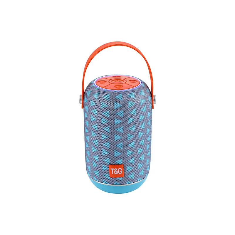 TG107 fabric wireless Bluetooth portable speaker in blue with compact rectangular design