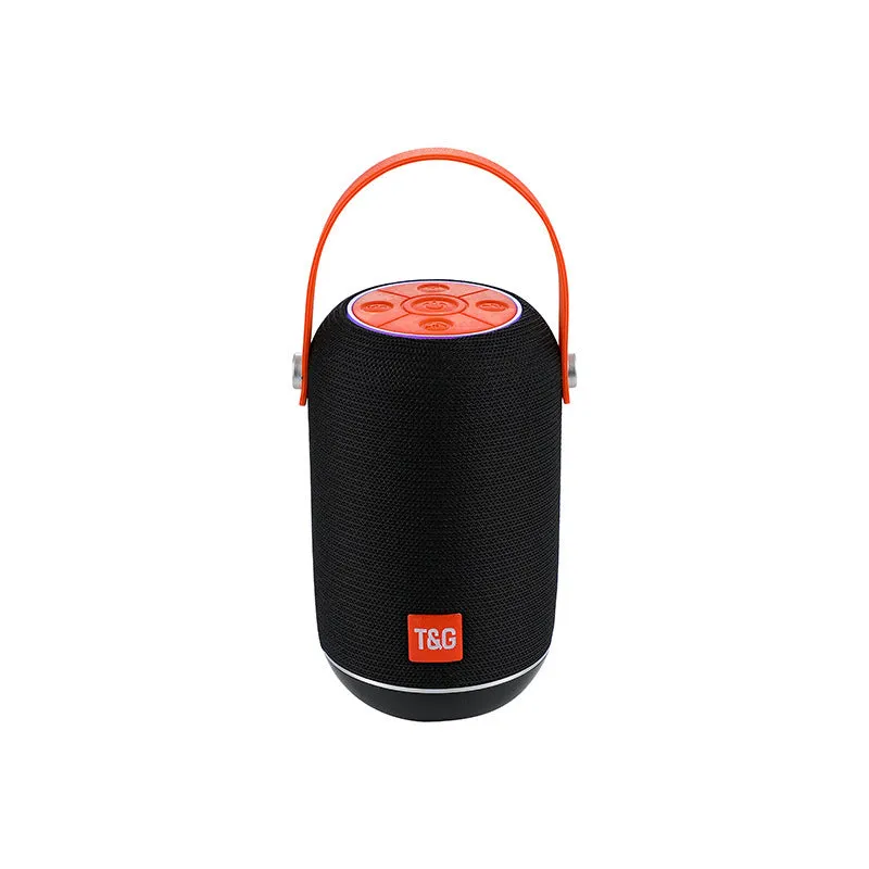 TG107 fabric wireless Bluetooth portable speaker in blue with compact rectangular design