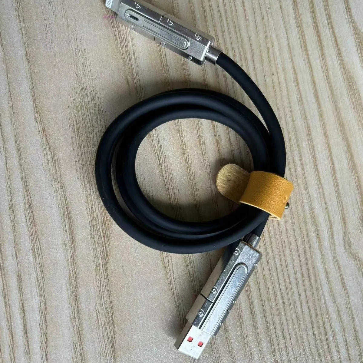 Orange 120W super fast charge PVC data cable, 1.5m length, portable home charging cable
