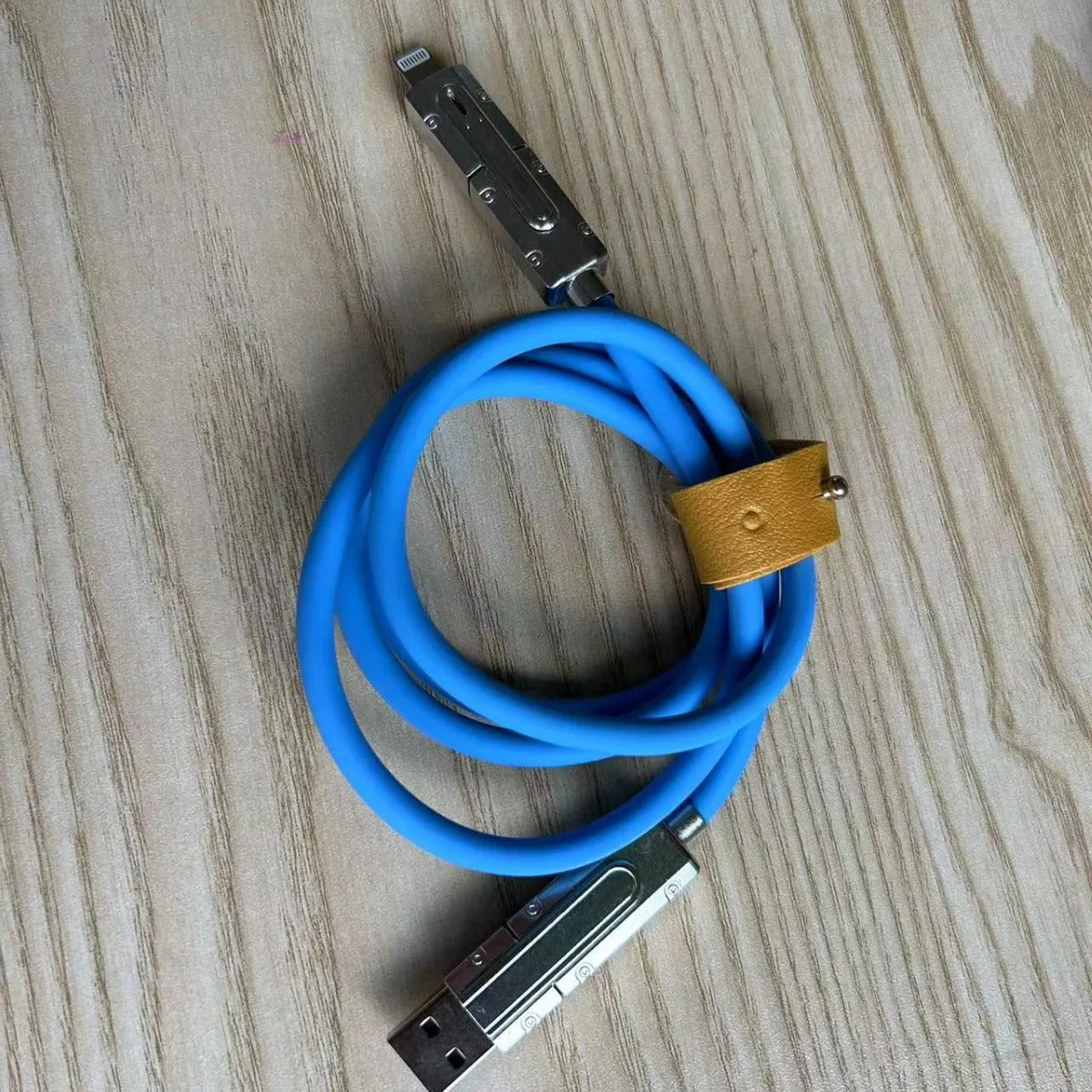 Orange 120W super fast charge PVC data cable, 1.5m length, portable home charging cable
