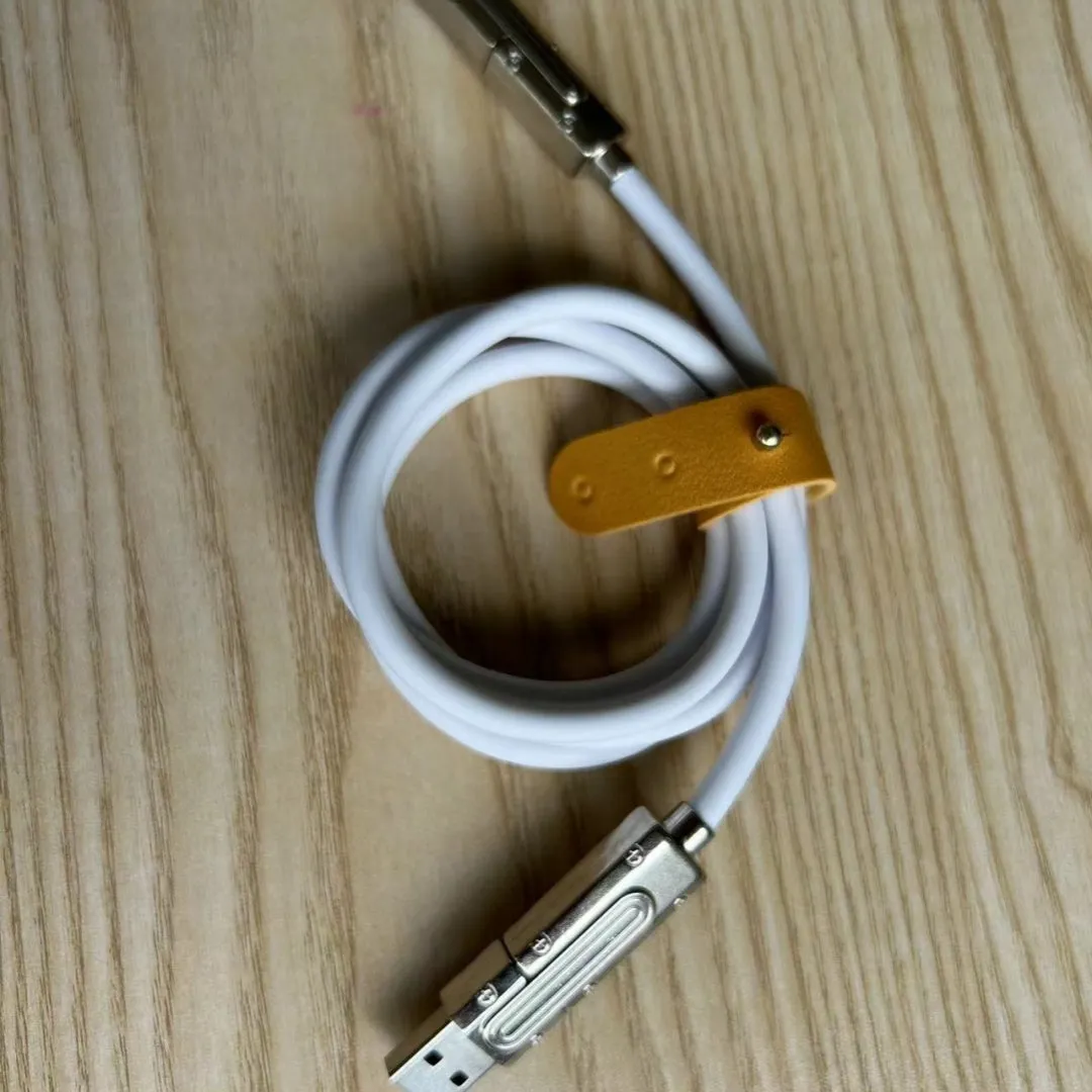 Orange 120W super fast charge PVC data cable, 1.5m length, portable home charging cable