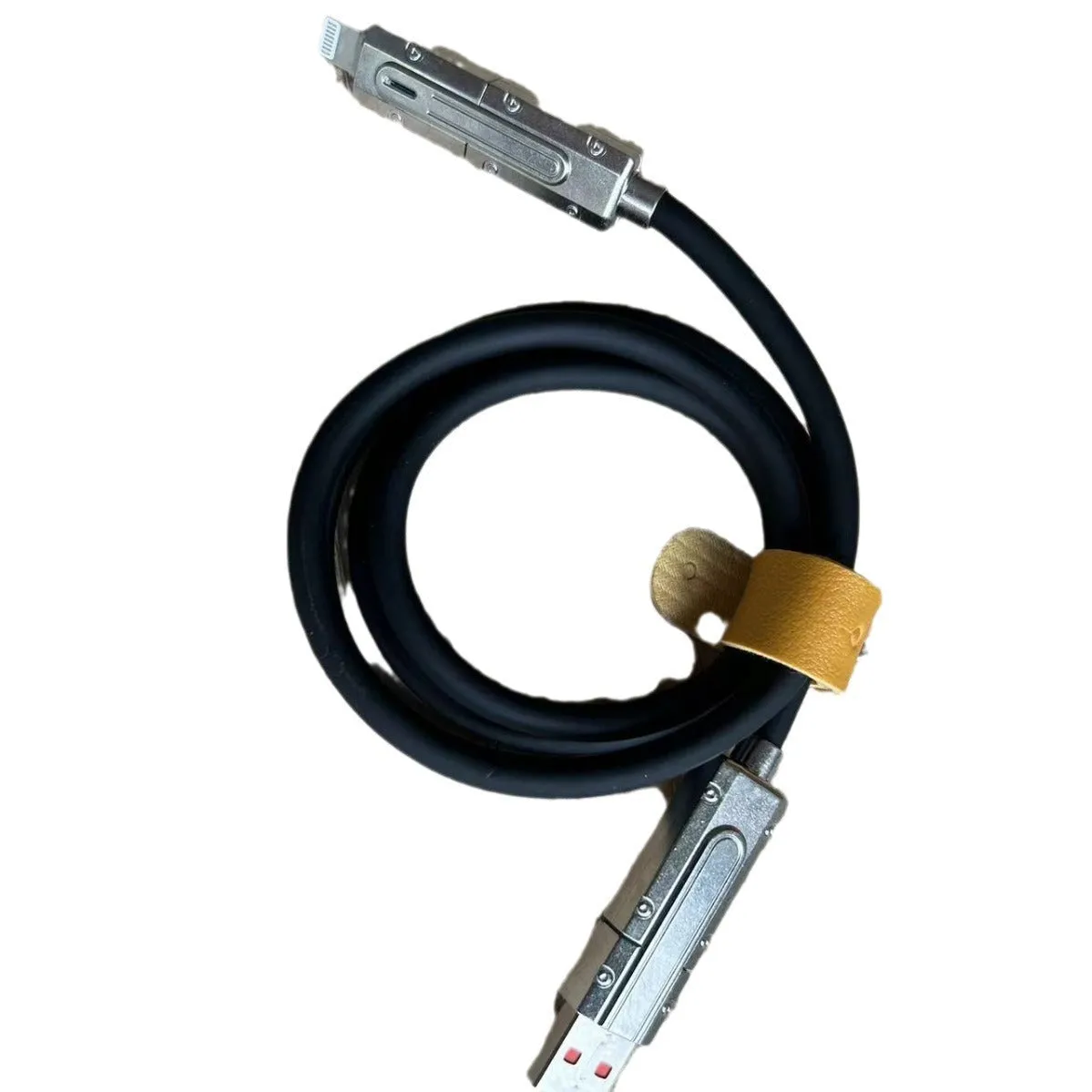Orange 120W super fast charge PVC data cable, 1.5m length, portable home charging cable