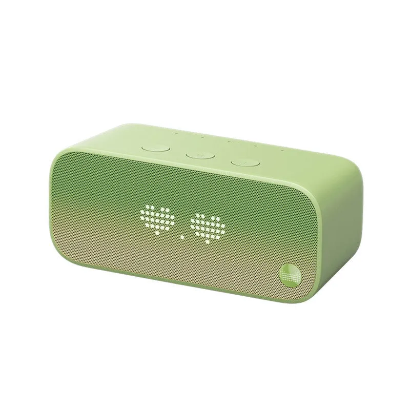 Elf Sugar Cube AI Wi-Fi speaker set in blue, green, red, or white colours for bookshelf placement