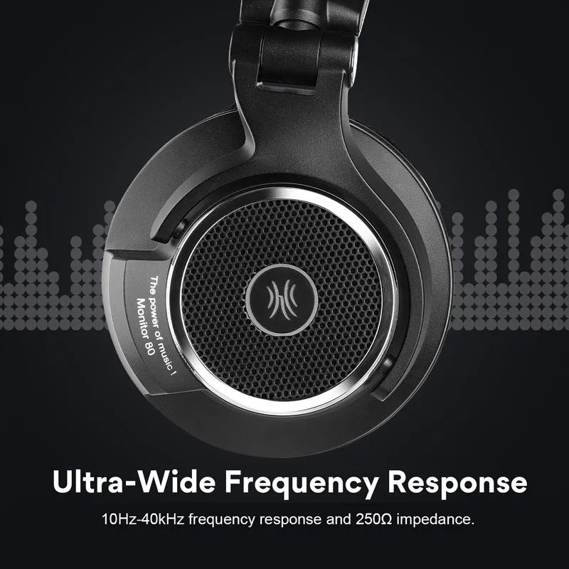Wired over-ear monitor headset M80 colour with 3.5mm and 6.5mm plug and 3m cable